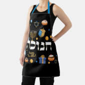 Gepersonaliseerde Hanukkah Menorah Dreidel Schort (Insitu)