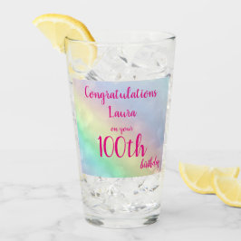  gepersonaliseerde Happy 100th Birthday Glas