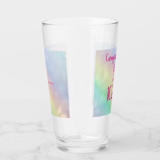  gepersonaliseerde Happy 102e verjaardag Glas (Rechts)