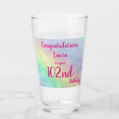  gepersonaliseerde Happy 102e verjaardag Glas