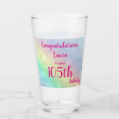  gepersonaliseerde Happy 105th Birthday Glas (Voorkant)