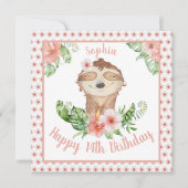 Gepersonaliseerde Happy 14th Birthday Girl Schatti Kaart (Voorkant)