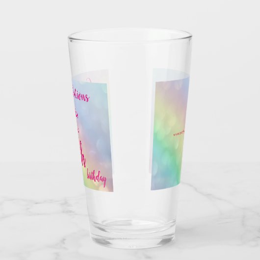  gepersonaliseerde Happy 17th Birthday Glas (Links)