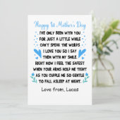 Gepersonaliseerde Happy 1st Moederdag, Aangepaste  Feestdagenkaart (Staand voorkant)