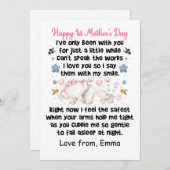 Gepersonaliseerde Happy 1st Moederdag, de Naam van Feestdagenkaart (Voorkant / Achterkant)