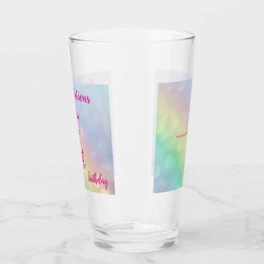  gepersonaliseerde Happy 21st Birthday Glas (Links)