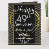 Gepersonaliseerde Happy 49th Wedding Jubileum Kaar Kaart (Voorkant)