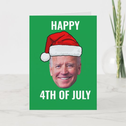 Gepersonaliseerde Happy 4th van juli Joe Biden Ker Feestdagen Kaart (Voorkant)