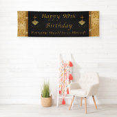 Gepersonaliseerde Happy 90th Birthday Banner voor (Insitu)