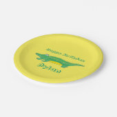 Gepersonaliseerde Happy Birthday Alligator Crocodi Papieren Bordje (Gekanteld)