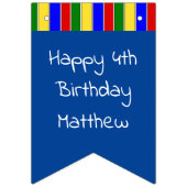 Gepersonaliseerde Happy Birthday Ball Pit Thema Pa Vlaggetjes (Tweede vlag)