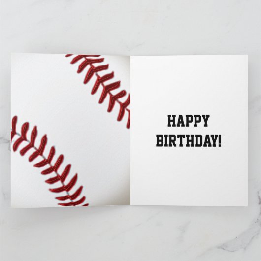 GEPERSONALISEERDE Happy Birthday Baseball Kaarten (Binnen)