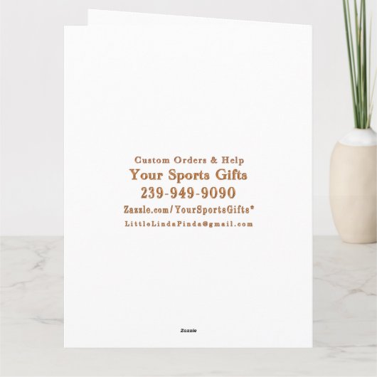 Gepersonaliseerde  Happy Birthday Baseball Kaarten (Achterkant)