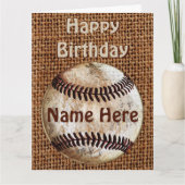 Gepersonaliseerde  Happy Birthday Baseball Kaarten (Voorkant)