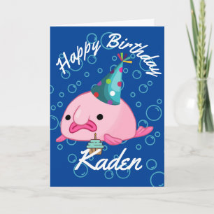 Gepersonaliseerde Happy Birthday Blobfish Kaart