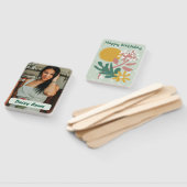 Gepersonaliseerde Happy Birthday Bloemen Fan Gezic Handwaaier (Niet-gemonteerd)