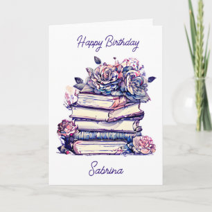 Gepersonaliseerde Happy Birthday  boeken en Roos Kaart