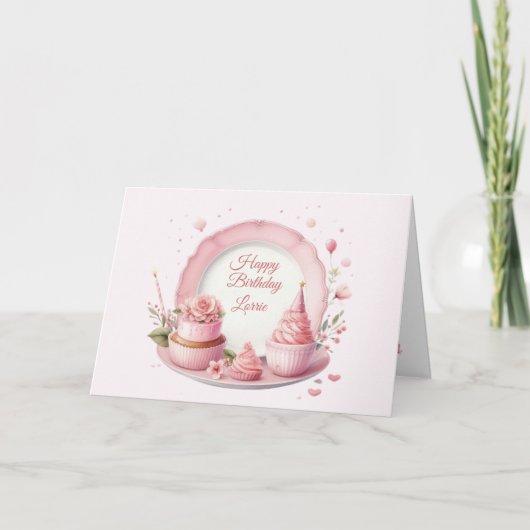 Gepersonaliseerde Happy Birthday Bord Kaart (Voorkant)