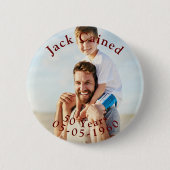 Gepersonaliseerde Happy Birthday Celebration gesch Ronde Button 5,7 Cm (Voorkant)