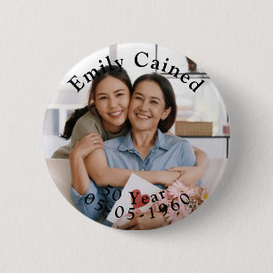 Gepersonaliseerde Happy Birthday Celebration gesch Ronde Button 5,7 Cm