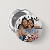 Gepersonaliseerde Happy Birthday Celebration gesch Ronde Button 5,7 Cm (Voorkant /achterkant)