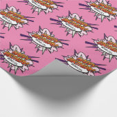 Gepersonaliseerde HAPPY BIRTHDAY Comic Book Pop Ar Cadeaupapier (Hoek)