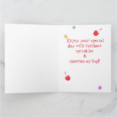 Gepersonaliseerde Happy Birthday Donut Decennia Kaart (Binnen)