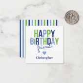 Gepersonaliseerde Happy Birthday Enclosure Kaarten Notitiekaartje (Voorkant / Achterkant in situ)