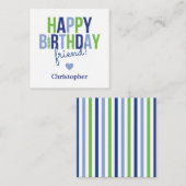 Gepersonaliseerde Happy Birthday Enclosure Kaarten Notitiekaartje (Voorkant / Achterkant)