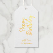 Gepersonaliseerde Happy Birthday folie Gift labels (Voorkant)