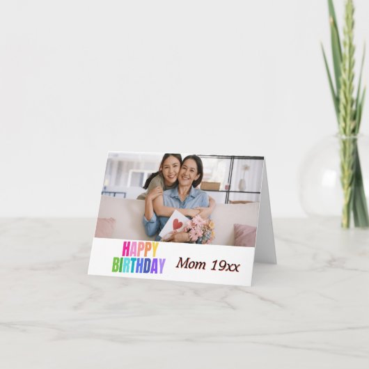 Gepersonaliseerde Happy Birthday Fotonaam Quotes Kaart (Voorkant)