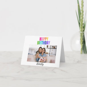 Gepersonaliseerde Happy Birthday Fotonaam Quotes Kaart