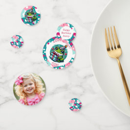 Gepersonaliseerde Happy Birthday Frog Thema Confetti