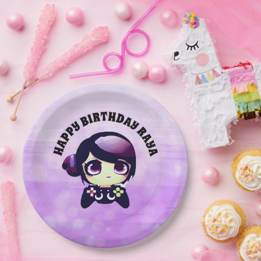 Gepersonaliseerde Happy Birthday Gaming thema Paar Papieren Bordje (Feest)