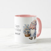 Gepersonaliseerde Happy Birthday Gnomen Gift Haar  Mok (Voorkant rechts)