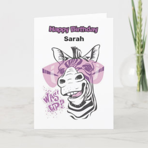 Gepersonaliseerde Happy Birthday Kaart - Glamoureu