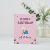 Gepersonaliseerde Happy Birthday Kaart met foto (Staand voorkant)