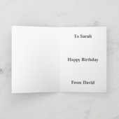 Gepersonaliseerde Happy Birthday Kaart - Strand Ll (Binnen)