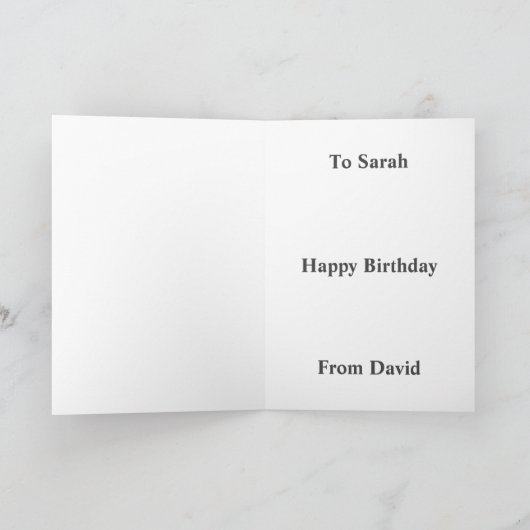 Gepersonaliseerde Happy Birthday Kaart - Strand Ll (Binnen)