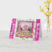 Gepersonaliseerde Happy Birthday Kaart voor oma (Gele Bloem)