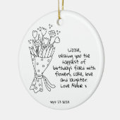 Gepersonaliseerde Happy Birthday Keepsake Keramisch Ornament (Links)