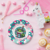 Gepersonaliseerde Happy Birthday | kikkerthema Papieren Bordje (Feest)