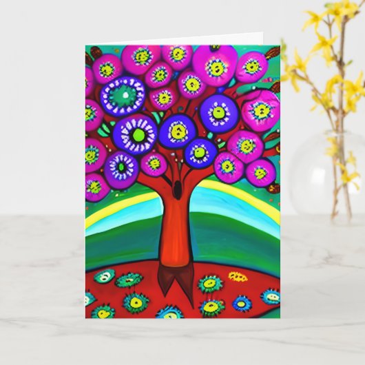 Gepersonaliseerde Happy Birthday Mam Kaart (Gele Bloem)