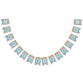 Gepersonaliseerde Happy Birthday Mermaid Party Vlaggetjes (Alle)