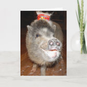 Gepersonaliseerde Happy Birthday Mini Pig Kaart (Voorkant)