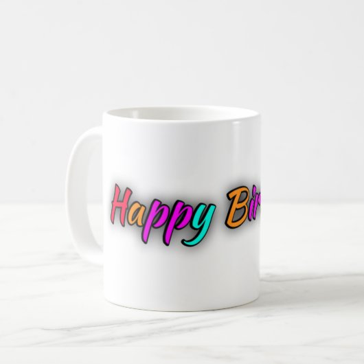 Gepersonaliseerde Happy Birthday mokken (Voorkant links)