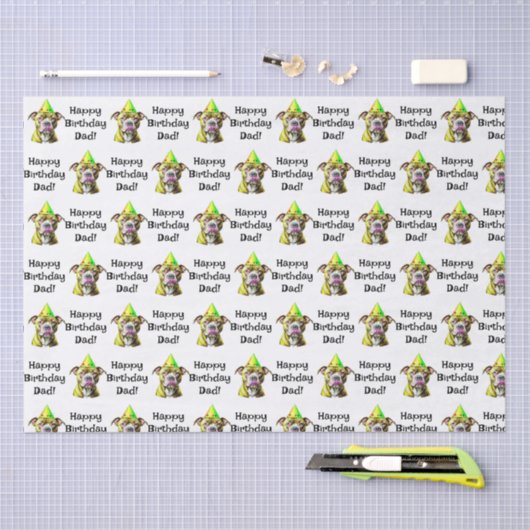 Gepersonaliseerde Happy Birthday (Naam toevoegen)  Tissuepapier (Craft)