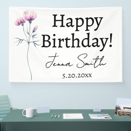 Gepersonaliseerde Happy Birthday Party Banner voor (Beurs)