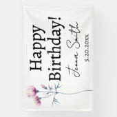 Gepersonaliseerde Happy Birthday Party Banner voor (Verticaal)