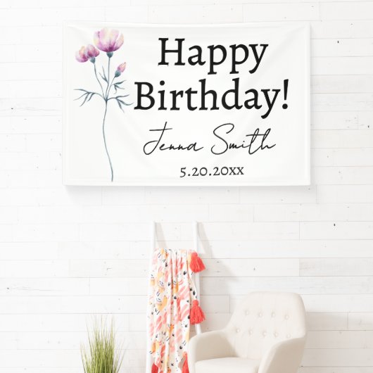 Gepersonaliseerde Happy Birthday Party Banner voor (Insitu)